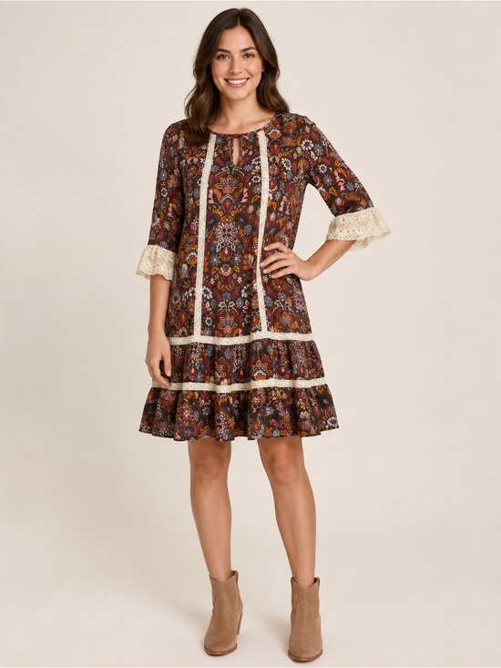 Matilda Jane Dresses & Skirts - Matilda Jane Make Believe Intermission Floral Boho Dress Size Medium NWT